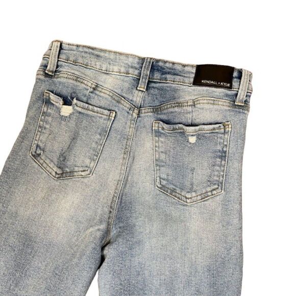 Kendall + Kylie Super High Distressed Skinny Jeans Medium Light Wash Size 28 - Picture 6 of 9